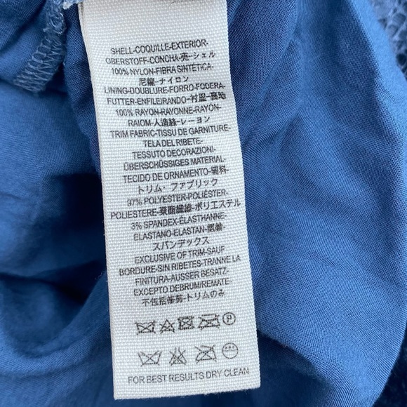 FREE PEOPLE Dress Victorian Blue Gilded Lace Dress Size Small - Picture 8 of 14